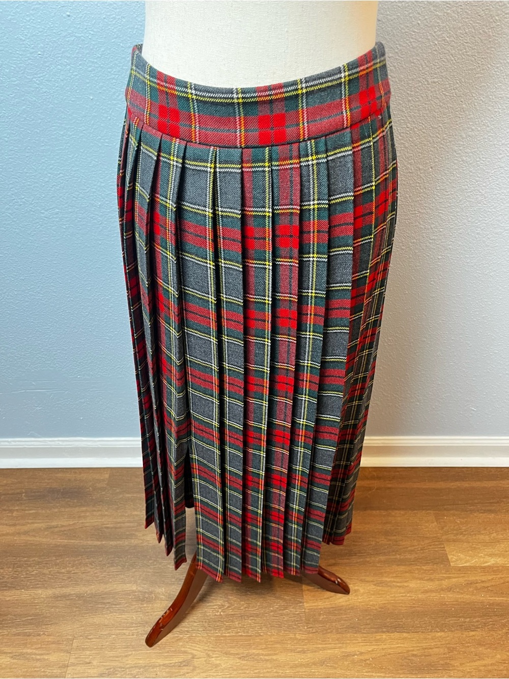 Hunter Bell Tartan Plaid Maxi Wool Skirt Size 4 - Picture 5 of 9